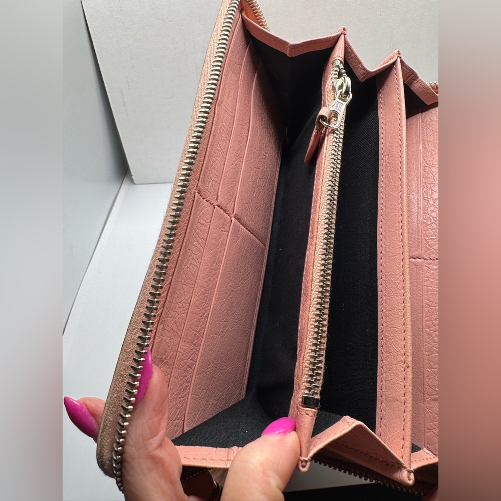 Vintage BALENCIAGA Long Wallet Leather Soft Pink - Picture 16 of 16